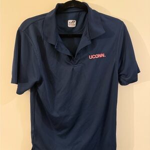 J. America Athletic Lightweight Navy Polo with embroidered UCONN Logo Final Four
